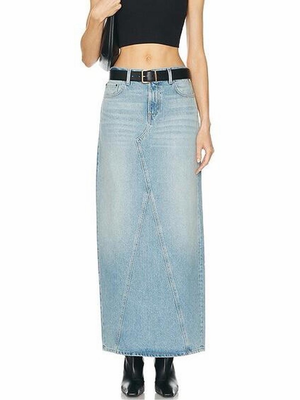 EB Denim Ellison Maxi Denim Skirt S NWT